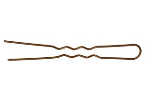 Шпильки 45 мм тонкие, волна, коричневые (60 шт.) DEWAL 